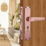Godrej Locks Mortise Lock I Mortise Door Handle Lock for Main & Internal Door in Residential & Commercial Spaces I NEH 20-1 CK I Antique Copper Finish 20cm / 8 Inches Handle, with Lock Body & 3 Keys