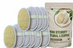 Mini Storify Truly Organic Natural Oval Loufah or Loofah Pad Sponge Body Scrubber for Bathing Men and Women Pack of 7