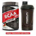 PowerLift BCAA Pro with Shaker, Reducing Muscle Breakdown, Muscle Recovery (600gm Watermelon )