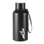 Milton Aura 500 Black Thermosteel Hot and Cold Water Bottle,500 ml