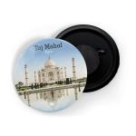 Dhcrafts Multicolor Metal Taj Mahal Agra D3 Printed Fridge Magnet, 5.8 Cm