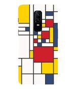 Bhaicover OnePlus 6 Multi Colour Check Box Mobile Back Case Cover