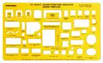 Traceease Architectural Template, House Furniture Indicator Symbols, Room Arrangement Plastic Stencil
