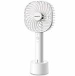 Geek Aire GF3 4 Blade 5 inch Rechargeable Handheld Fan with 2500 mAh Li-ion Battery, White