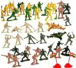 HARIDUN 80 Pcs Mini Military Base Army Set Toys for Boys Learning and Education Military Toys Multicolor