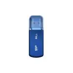 SP Silicon Power 64GB, Helios 202 Series, Blue, USB 3.0 Flash Drive, Aluminum Casing Built-in Strap Hole, USB 3.2 Gen 1 USB 2.0 Thumb Drive Pen Drive Memory Stick
