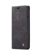 Teletel Prime Leather Finish Cards & Cash Wallet Slim Fit Flip Cover For Samsung Galaxy M33 5G | Mobile Case| Back Flip Cover | Black Color