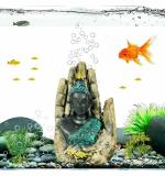 Vayinato Multi Color Wood, Resin 6.5 Inch Palm Buddha Statue