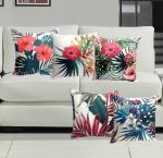 Home9ine Multicolor Polyester Floral Cushion Cover 40 x 40 cm (Pack of 5)