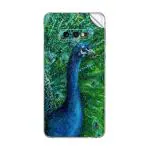 GADGETSWRAP Printed Vinyl Skin Sticker for Samsung Galaxy S10 E - peacock head