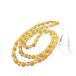 Feel Touch Mart Sphatik Rudraksha Mala Fabulous Round Shape for Pooja Jaap Raiki