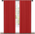 Lushomes curtains 7 feet long set of 2, Cotton Curtains, Door Curtains, red cotton Rod Pocket Curtain and Drapes for Door Size: 137X213 cm,Pack of: 2 (54x84 Inches, Set of 2)