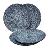 VolCraft Handpainted Ceramic Plates for Dinner Plates (Set of 4, Microwave Safe, Dishwasher Safe) - Ceramic Dinner Plates Ceramic Plate Set for Dinner Ceramic Full Plates