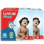 LuvLap Baby Diaper Pants Large 9-14Kg With Aloe Vera Lotion for Rash Protection 62pcs (Pack of 2)