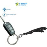StealODeal Black Silver Stainless Steel Keychain