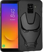 Lejaao Samsung Galaxy J6 Avenger Iron Man Logo Black Polycarbonate, Thermoplastic Polyurethane Mobile Back Cover (16 x 7.5 x 0.9 cm)
