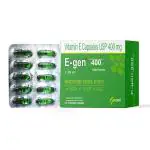 Genone E-Gen 400 Vitamin E Capsule for Glowing Face, Skin and Hair Nutrition (30 Capsules)