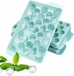 Plastic Ice Cube Tray Easy Release,Ice Trays for Sports, Water Bottles, Whiskey, Spirits & Cocktail,BPA Free. (blue)