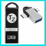 T ZED 128GB PenDrive 2in1 OTG FREE A2 128 GB Pen Drive (Silver)