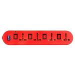 Econe Magic 4 Socket 4 Individual Switch 6 Amp And 10 Amp Power Strip Spike Guard Surge Protector Flex Box For Home Office - 2.2 Mtr