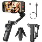 HIFFIN Smart X Gimbal Stabilizer 3-Axis Smartphone Foldable Gimbal with Focus Wheel TIK Tok YouTube Vlog Stabilizer for iPhone 15 (All Variants) 14,13,12 Pro Max & All Smartphone