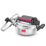PRESTIGE FLIP-ON TRI-PLY STAINLESS STEEL PRESSURE COOKER 3 L 220m WITH GLASS L|D