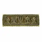 pujaNpujari Brass Shankh Chakra Nama Namala - Tirupati Balaji Venkateswara Swami Shankh Chakra Nam Showpiece for Wall Hanging and Main Door