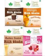 Saraearth Combo of Milkshake Mango, Strawberry Coco Chocolate and Milkshake Each 50 grm