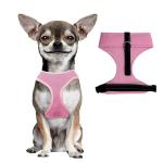 Hiputee Pink Zebra Mesh Multi Layered Adjustable Pet Vest Harness For All Types Of Breeds (S)
