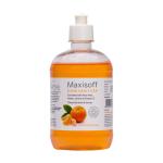 Maxisoft Hand Sanitizer Gel (Refreshing Orange) 500 ml|With Aloe Vera, Lemon, Neem, Vitamin E & Glycerine|Paraben Free| Formaldehyde Free|Gentle on skin, tough on germs|(500 ml - Pack Of 1)