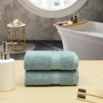 Rangoli 550 GSM Cotton Hand Towel Set of 2-100% Cotton | Super Absorbent, Quick Dry & Ultra Soft Towel for Bath, Travel, Gym, Spa & Yoga |40 * 60 CM ,Mint Green