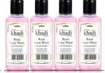 SWADESHI KHADI HERBAL Rose Face Wash (Pack of 4) 840 ml) | Face Wash | Cleansers | Herbal face Wash