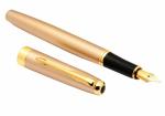 Ledos Gold Metal 388 Success Fountain Pen Body with Trims Dual Tone Fine Nib