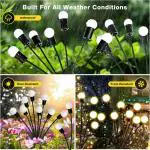 PLEXUS Outdoor Solar Lights 8 LED with Flash Mode, Starburst Swaying Warm Garden Light | Outdoor Decoration | Waterproof | Path Lights for Pots, Balcony, Pathway (2 pcs)