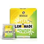 Bevzilla Masala Lemonade Infused with vitamin C | Handcrafted Instant Drink Premix | Refreshing Lemon Summer Drink | Makes upto 50 Glasses|25 * 10 Sachets | Easy to carry