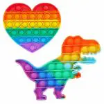 Enorme Push Pop it Fidget Toy Game, Bubble Sensory Toy For Kids and Adults ( Heart & Dinosaur )