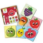 YaYplay 4 Piece Wooden Puzzle for Kids - Set of 6 Fruits Jigsaw Puzzle - Puzzles for Kids for Age 2 & Above - Safe & Durable Pre-School Toys for Kids - Educational Puzzle Game with Wooden Box