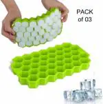 DEALBOOTH Dishwasher Safe and Stackable Ice Cube Tray (pack of 3)