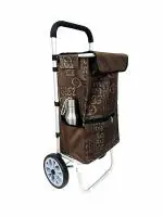 EB EVER BEST Jumbo Shopping Trolley Bag with Wheels| 45 litres Capacity (Jumbo Brown)