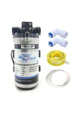 Noir Aqua Metal Diaphragm Booster Pump with Connector Elbows, Pipe and Teflon Tape for All Water Purifiers