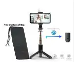 BOPUD Bluetooth R1S Selfie Stick Tripod With LED Fill Light +Carry Bag Tripod, Monopod Kit, Tripod Ball Head, Tripod Bracket, Tripod Clamp, Tripod Kit.
