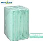 Wellstar Underpads 60x90cms Absorbent Sheets- Pack of 8 Adult Diapers - L (8 Pieces)