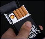 JSTBUY LABEL USB Cigarette Lighter with Case and 8 Regular Cigarette Flameless and Rechargeable