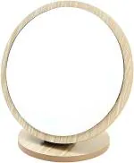 Victor Mirrors Round Compact Table Mirror Standing Wood Framed Mirror Desktop Mirror 90 Degree Rotating Mirror for Makeup Cosmetic - 6 Inch, Small Size