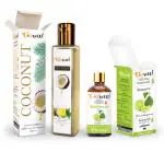 GO WOO Pack of 2 Bergamot Essential Oil and Coconut Oil - 100% Pure & Natural Oil For Hair Growth