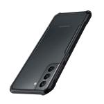 A rtistque Hard Transparent Acrylic Armor Clear Back Cover Case for Samsung S21 Plus Anti-Drop Shockproof TPU Edge - Black