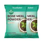 TrustBasket Organic Bone Meal | Steamed Bone Meal | Rich in Phosphorus and Calcium | Natural Plant Fertilizer| - 450 Grams (Set of 2)