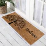 ONLY MAT Natural Coir Entrance Door mat for Double Door Brown Colour (40x120cm)
