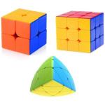 WORLD WIDE WISHES Cube And Pyraminx Triangle Round Pyrami Cube - Pack Of 3