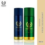DENVER Hamilton and Pride Combo Deodorant Spray - For Men (400 ml, Pack of 2)